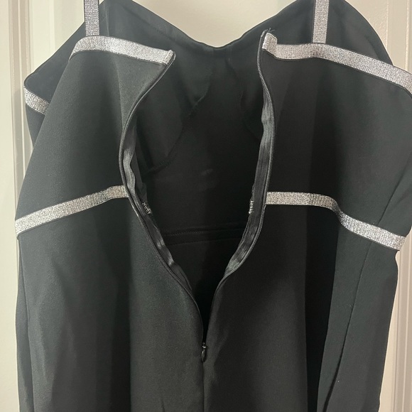 Shein Curve black dress with silver straps and accents. - Picture 5 of 8